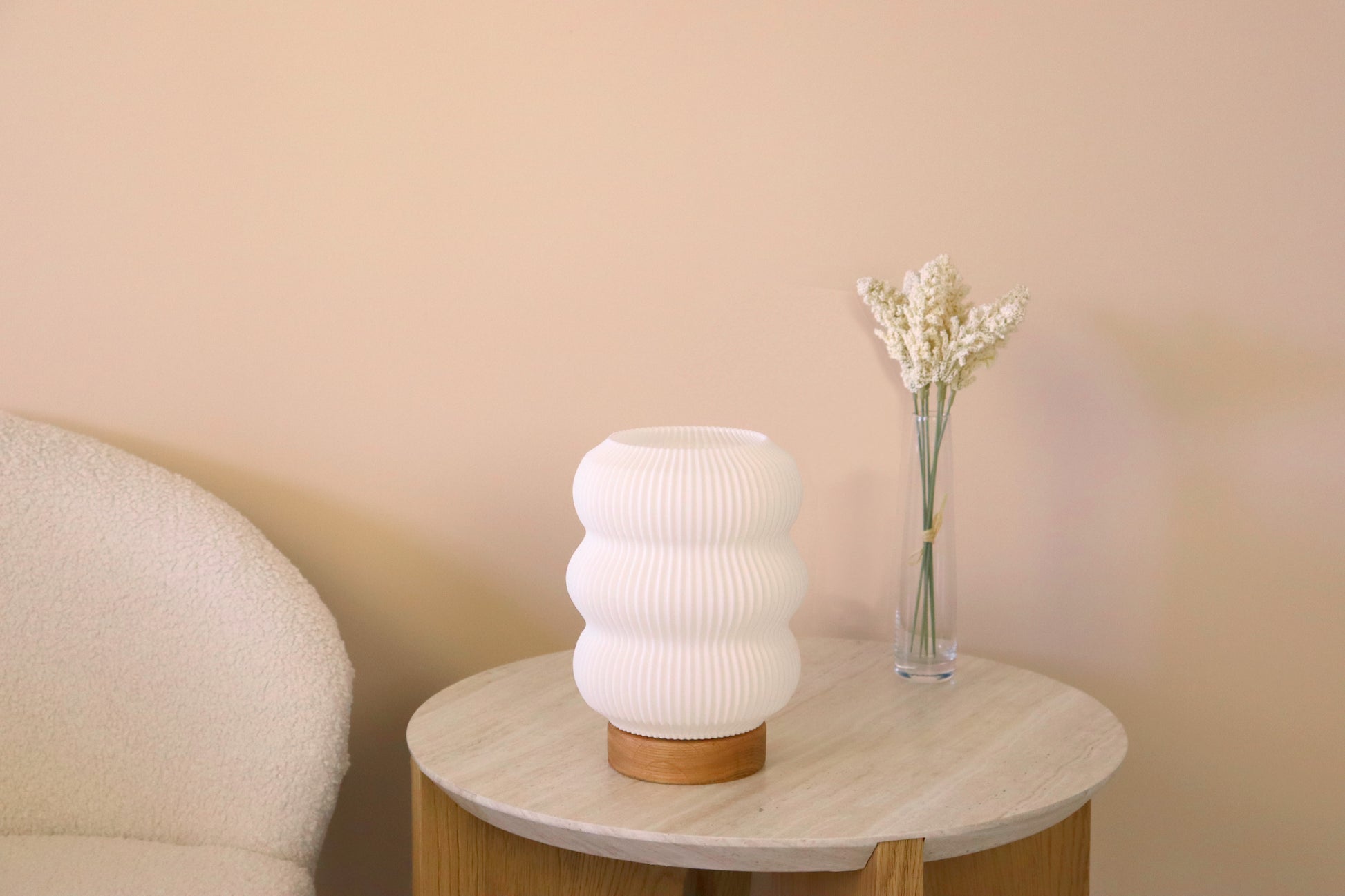 MIKA oak table lamp